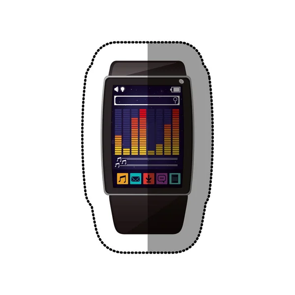 Isolated smart watch design — Stock Vector