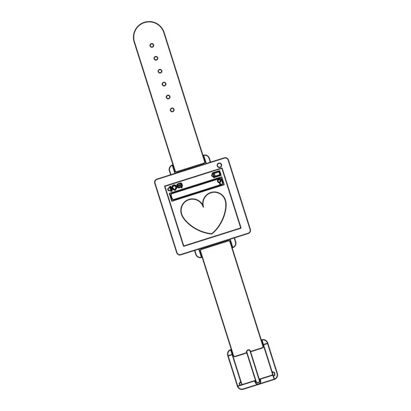 Diseño de reloj inteligente aislado — Vector de stock