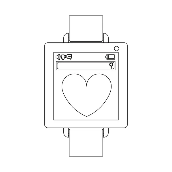 Isolated smart watch design — Stock Vector