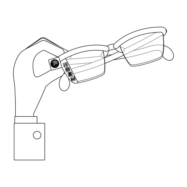 Isolated smart glasses design — Stock Vector