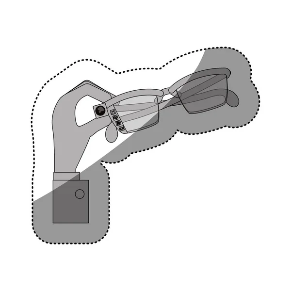 Isoliertes Smart-Brillen-Design — Stockvektor