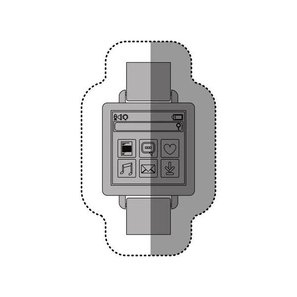 Conception de montre intelligente isolée — Image vectorielle