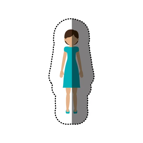 Conception de femme isolée — Image vectorielle