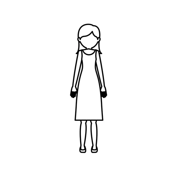 Conception de femme isolée — Image vectorielle