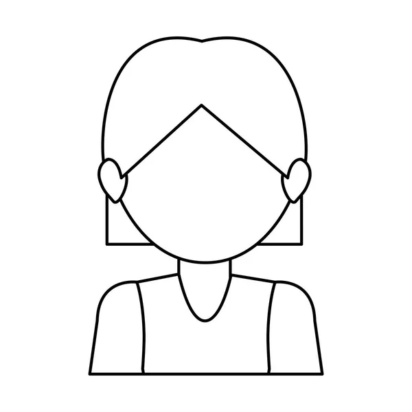 Diseño aislado de la mujer — Vector de stock