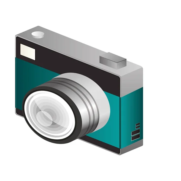 Design del dispositivo della fotocamera isolata — Vettoriale Stock