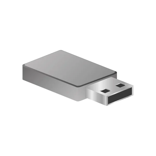 Design de dispositivo USB isolado — Vetor de Stock