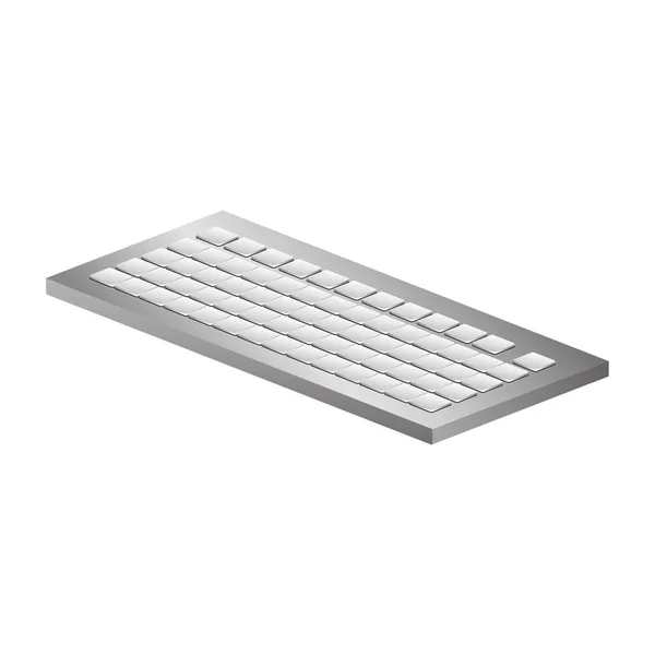 Diseño de dispositivo de teclado aislado — Vector de stock