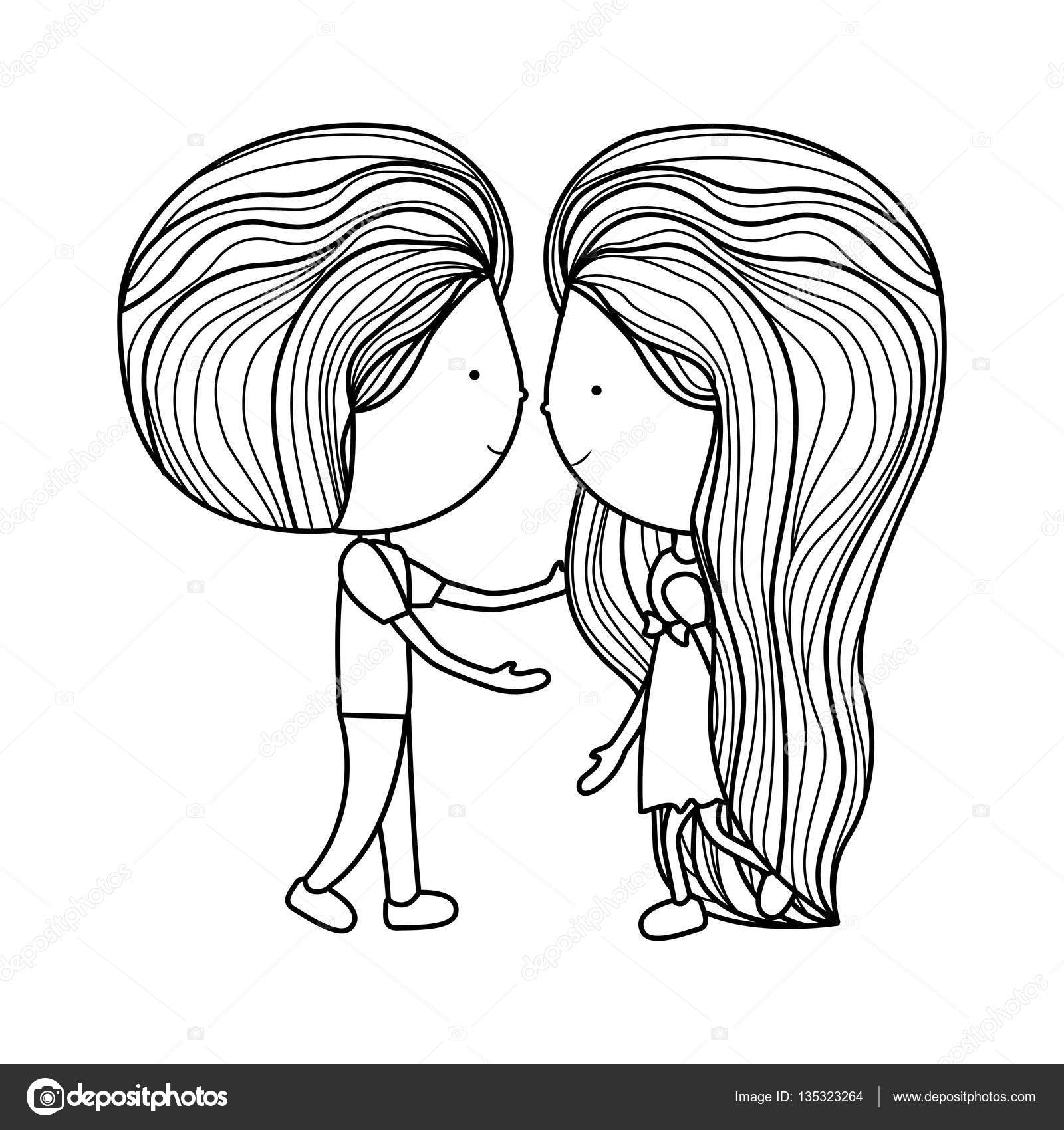 Del Ragazza Isolato Ragazzo Disegno Fumetto E KT1ulFJc3