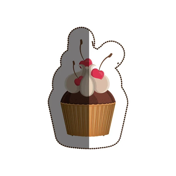 Isolerade muffin design — Stock vektor