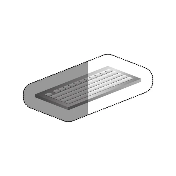 Diseño de dispositivo de teclado aislado — Vector de stock