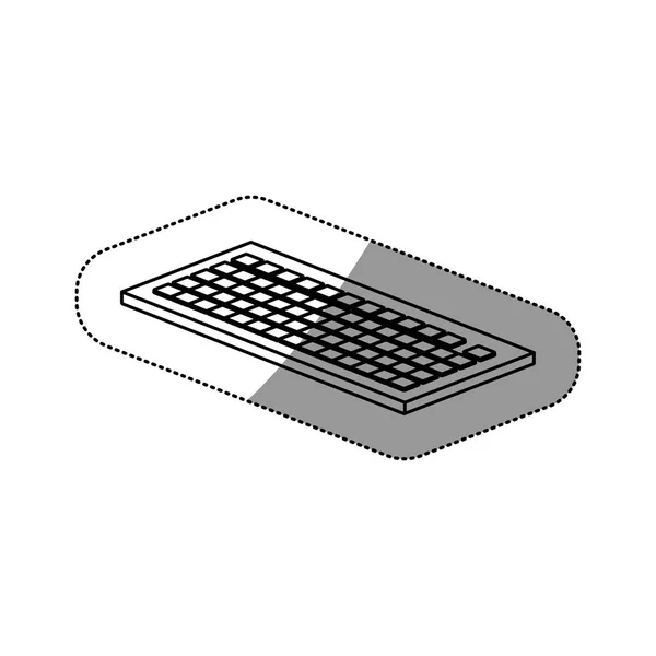 절연된 키보드 장치 디자인 — 스톡 벡터