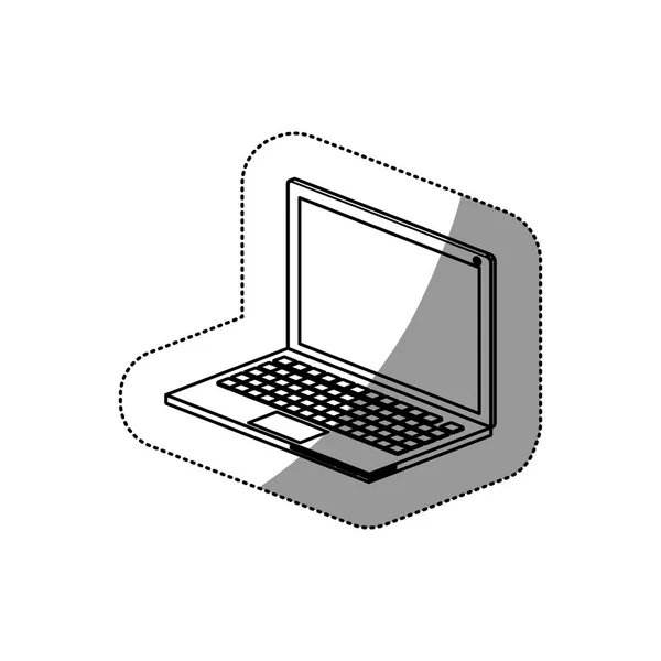 Conception de dispositif d'ordinateur portable isolé — Image vectorielle