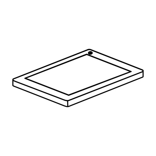 Design isolato del dispositivo tablet — Vettoriale Stock