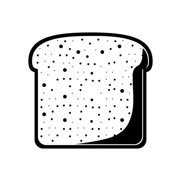 Diseño de pan tostado aislado — Vector de stock