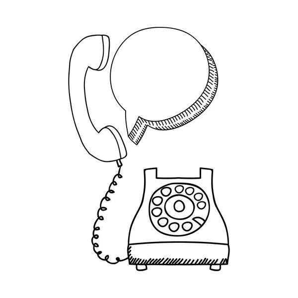 Teléfono aislado y diseño de burbujas — Archivo Imágenes Vectoriales
