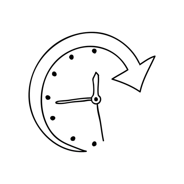 Diseño de flecha y reloj aislado — Archivo Imágenes Vectoriales