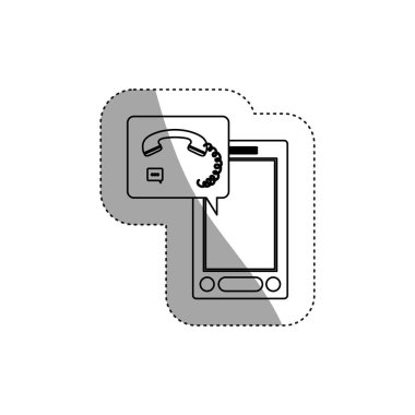 İzole smartphone ve kabarcık tasarım
