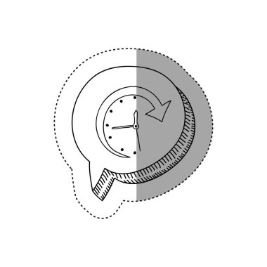 İzole kabarcık ve saat tasarımı