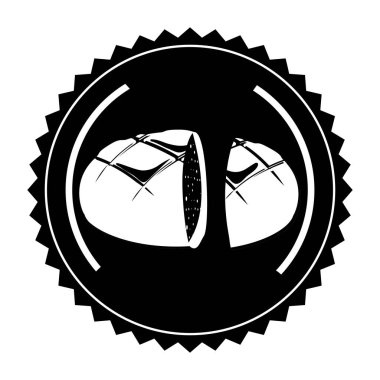 Mühür damgası tasarım içinde izole ekmek