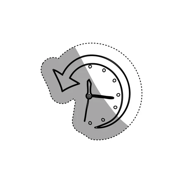 Απομονωμένη βέλος και ρολόι σχεδιασμού — Διανυσματικό Αρχείο