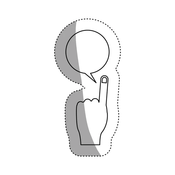 절연된 통신 거품과 손 디자인 — 스톡 벡터