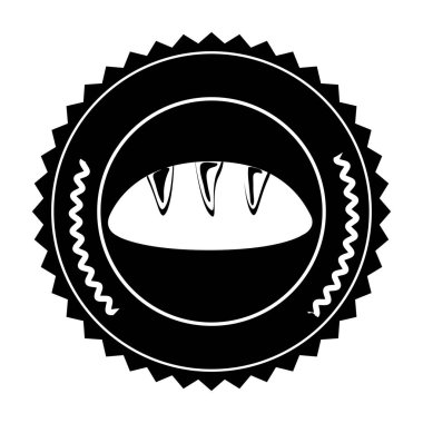 Mühür damgası tasarım içinde izole ekmek