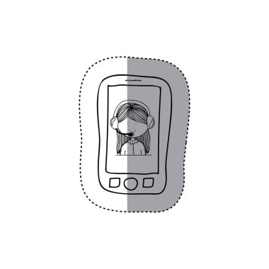 İzole kadın operatör tasarım