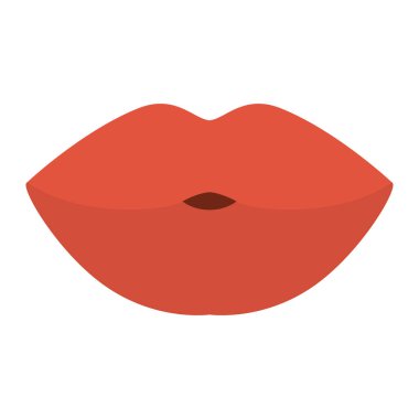 İzole kadın ağız tasarım