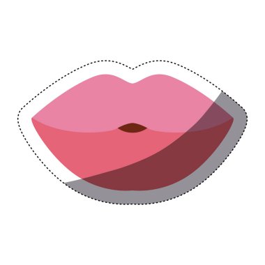İzole kadın ağız tasarım