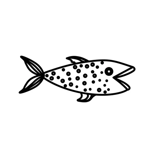 Απομονωμένα ψάρια σχεδιασμό — Διανυσματικό Αρχείο
