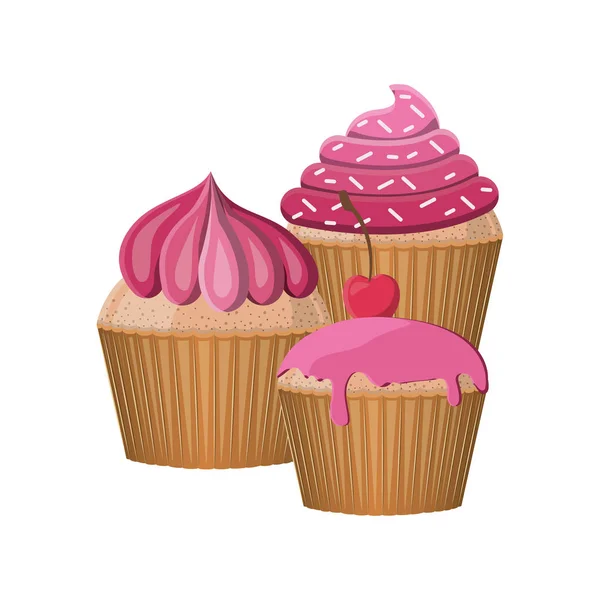 Design de cupcake isolado —  Vetores de Stock