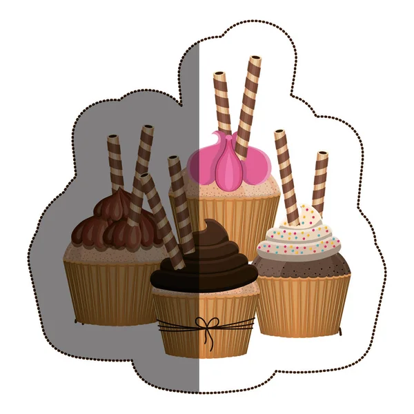 Isolated cupcake design — Stock Vector