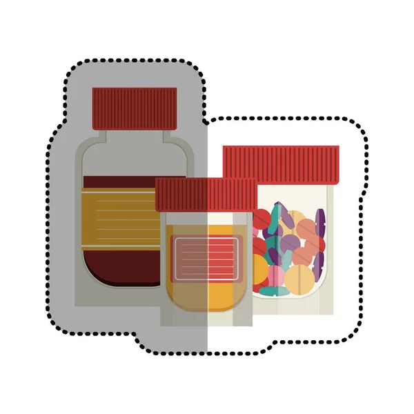 Médecine isolée de conception de soins médicaux — Image vectorielle