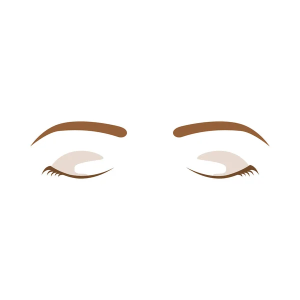 女性の目を分離デザイン — ストックベクタ