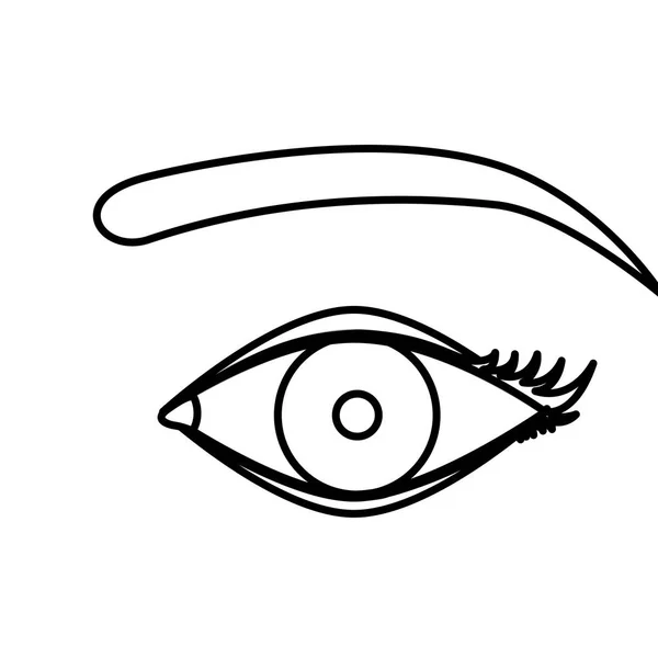 Diseño de ojo femenino aislado — Vector de stock