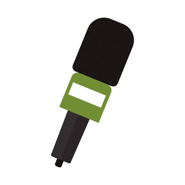 Microfono wireless con supporto verde — Vettoriale Stock