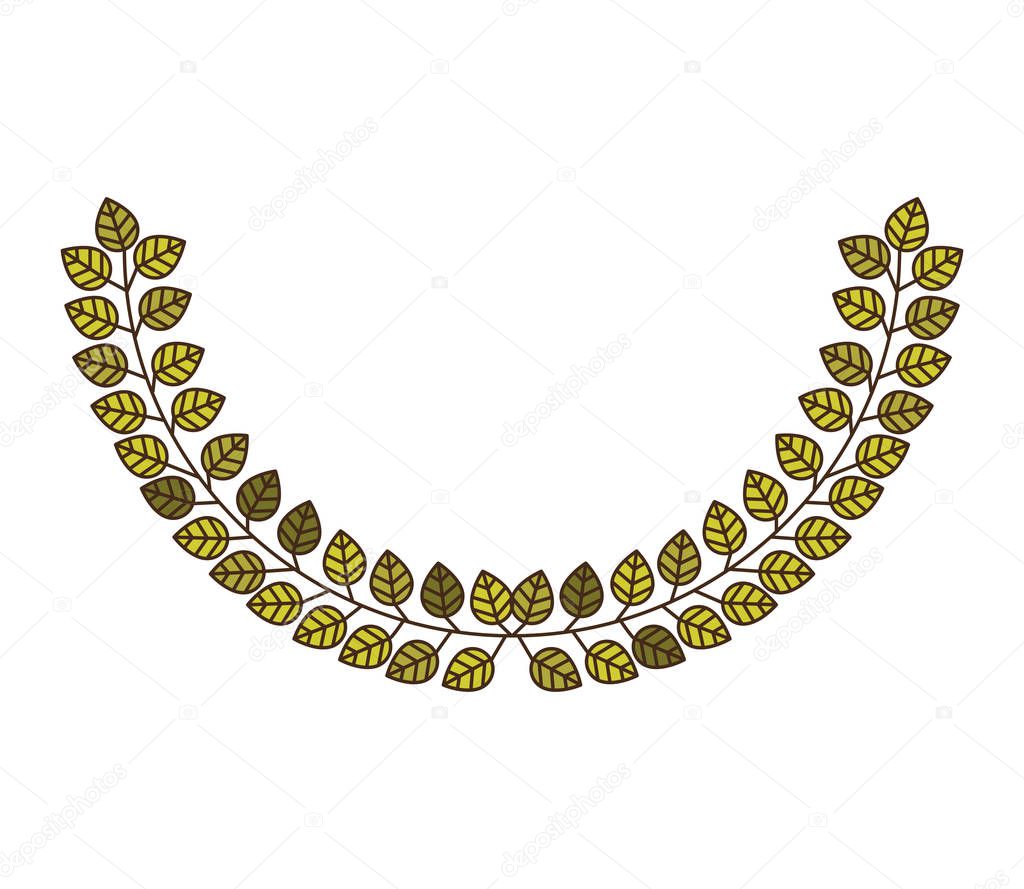 Download Arch of green leaves with ramifications — Stock Vector ...
