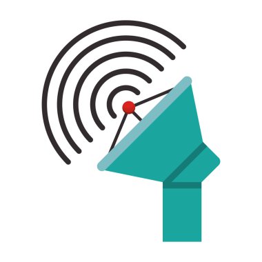 Mavi uydu anteni sinyal ile