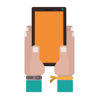 dokunmatik tablet saati olan holding eller