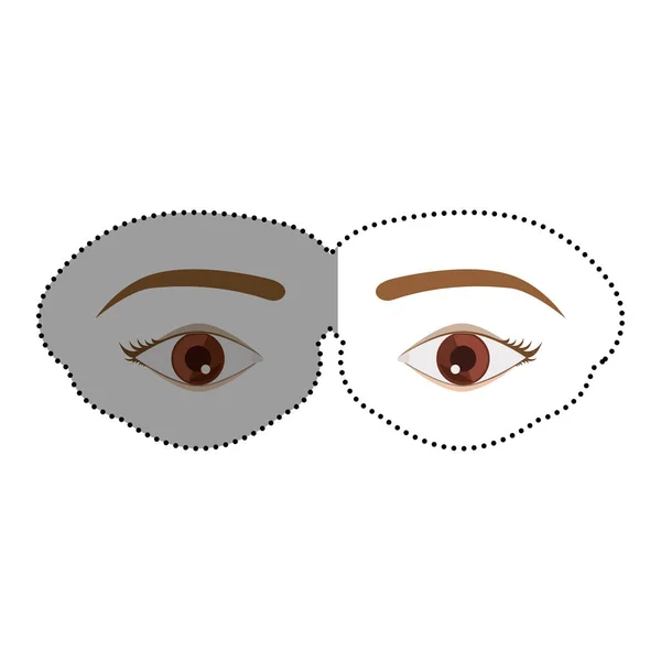 Diseño de ojo femenino aislado — Vector de stock