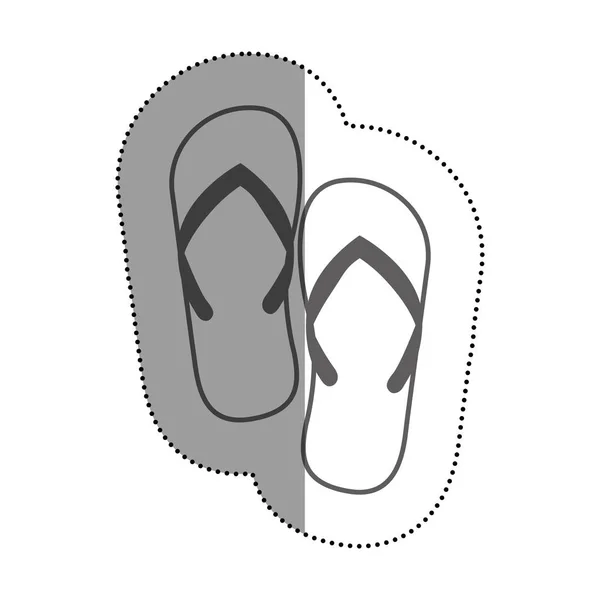 Diseño de sandalias aisladas — Vector de stock