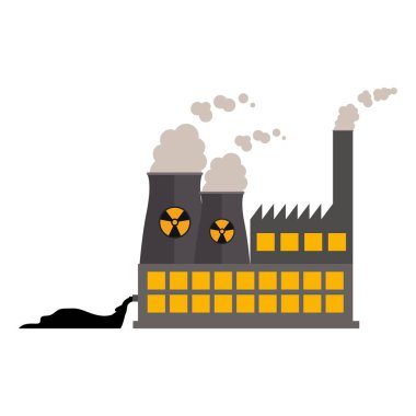 İzole fabrika ve kirliliği tasarım