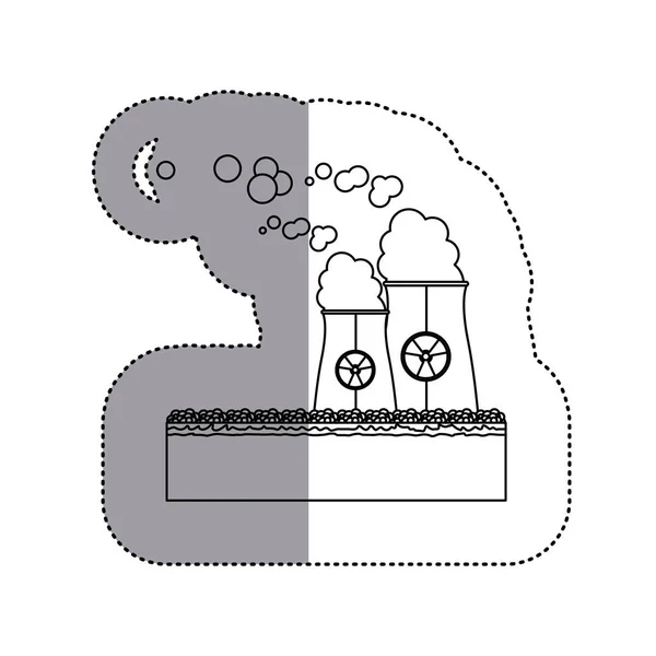 Geïsoleerde biohazard schoorsteen ontwerp — Stockvector