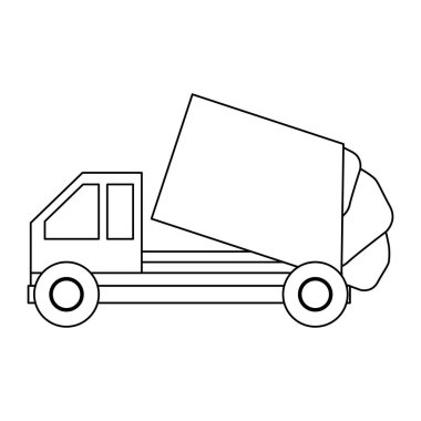 İzole çöp kamyonu tasarım