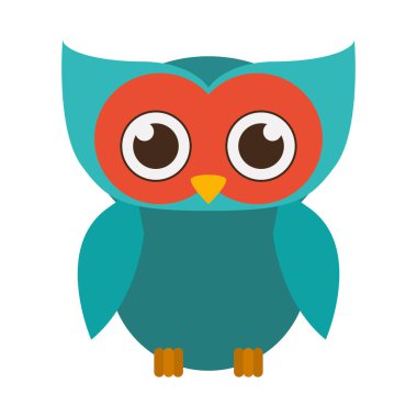 İzole baykuş karikatür tasarım