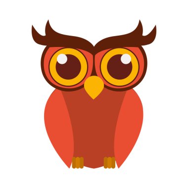 İzole baykuş karikatür tasarım