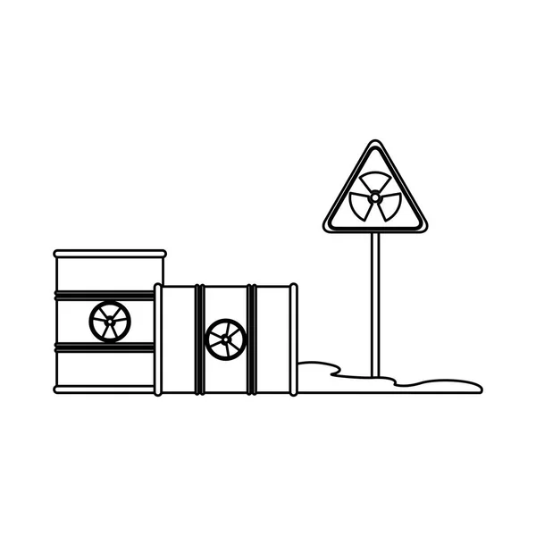 Isolated barrel biohazard and pollution design — Stock Vector