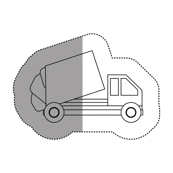 Design de caminhão de lixo isolado — Vetor de Stock
