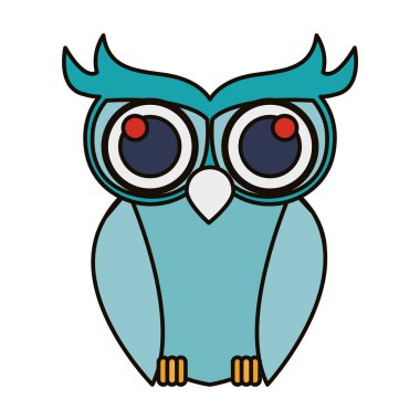 İzole baykuş karikatür tasarım